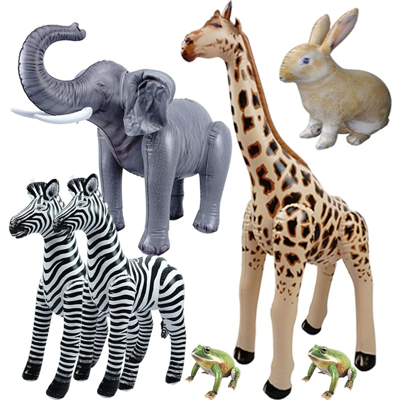 Имитация животных, Надувная модель воздушного шара, Слон, Жираф, Зебра, Воздушные шары, Украшения для вечеринок, Игрушки, Подарки для мальчиков и девочек