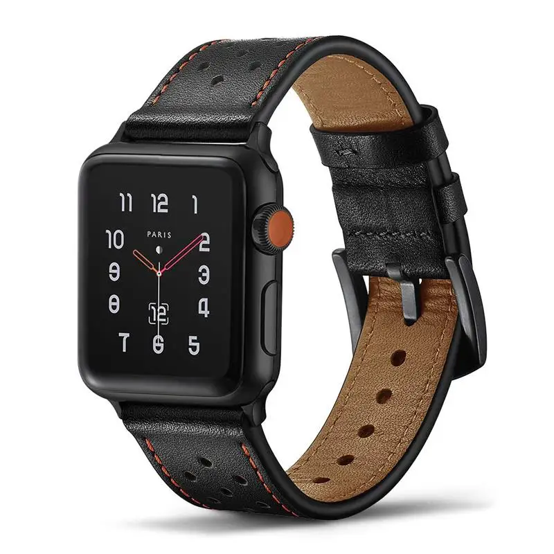 Кожаный ремешок для Apple watch 8 7 45 мм 41 мм Ultra 49 мм Смарт-часы сменный браслет для iwatch6 5 4 3 SE 44 мм 42 мм 40 мм
