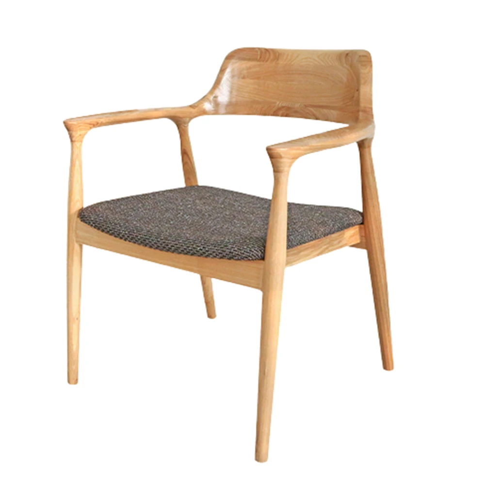 Бытовые обеденные стулья Со спинкой, стул для отдыха, стул для кабинета Мебель из массива дерева с треугольным усилением