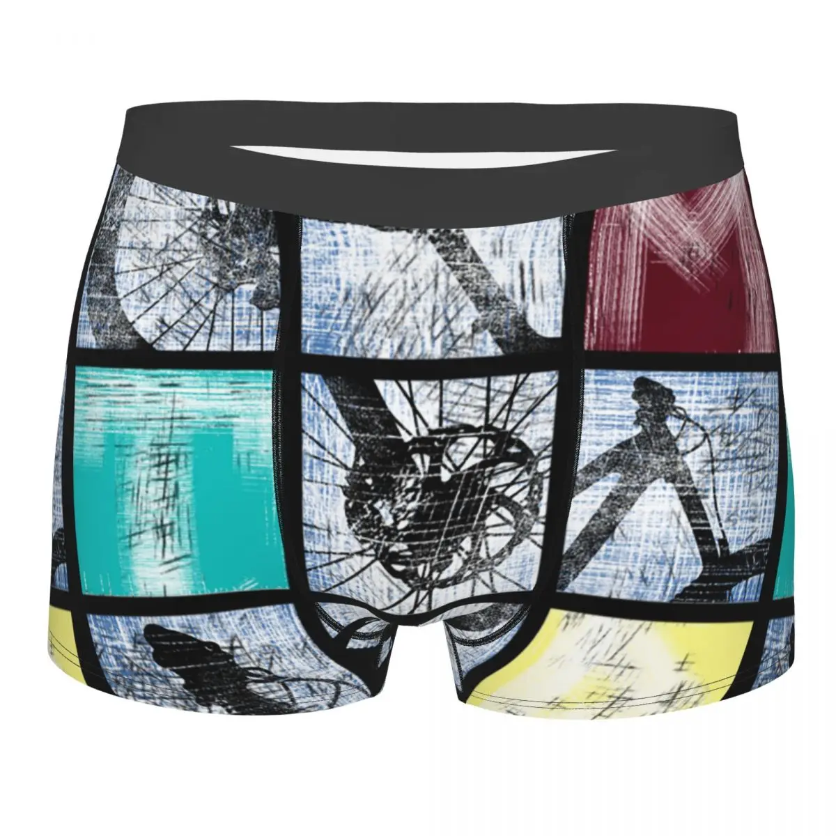 Мужские боксерские шорты трусики Square Trek MTB для горного велосипеда Мягкое нижнее белье Homme Humor S-XXL трусы