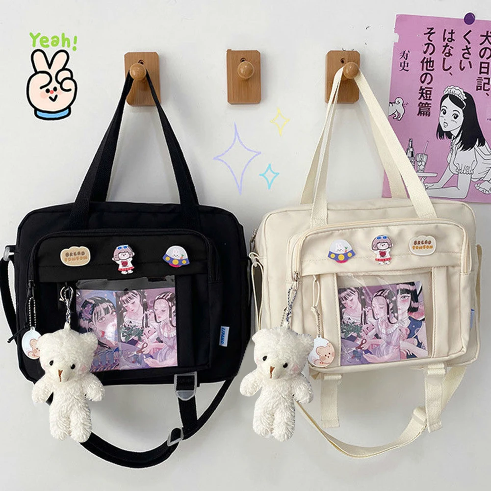 Сумки для японских старшеклассниц, сумки для студенческих книг, женские сумки через плечо, сумки через плечо в стиле харадзюку для девочек-подростков