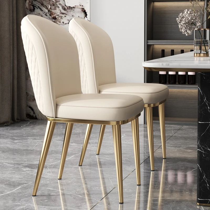 Золотые дизайнерские обеденные стулья для гостиной Офисные стулья для столовой Nordic Мебель для гостиной Nordicas Библиотека