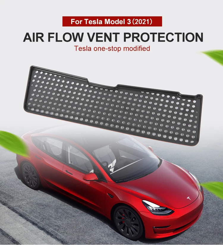 для Tesla Модель 3 2021 2022 Крышка вентиляционного отверстия для воздушного потока Автомобильные Аксессуары Защитный автоматический фильтр для воздухозаборника Крышка решетки кондиционера
