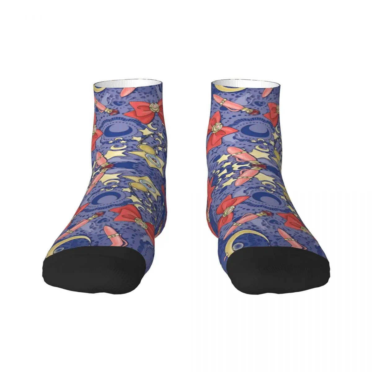 Забавные мужские носки с принтом Sailors Moon Prism Power Scatter, унисекс, удобные теплые носки для экипажа с 3D-принтом
