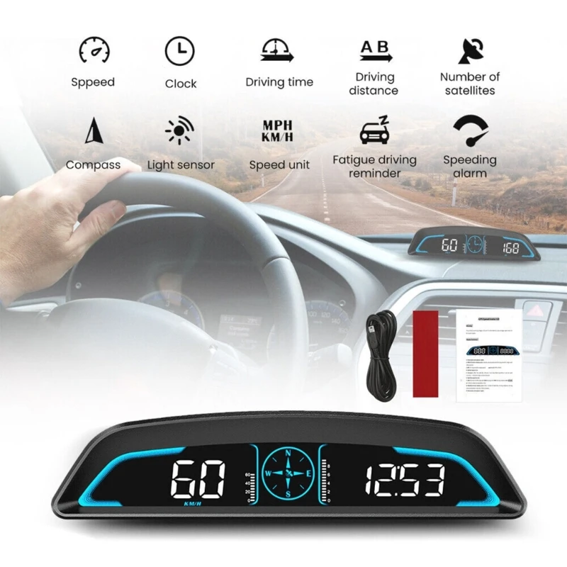 G3 GPS HUD Heads Up Дисплей Автомобильный Спидометр Интеллектуальный цифровой счетчик напоминаний о тревоге Аксессуары для автомобильной электроники Диагностический инструмент