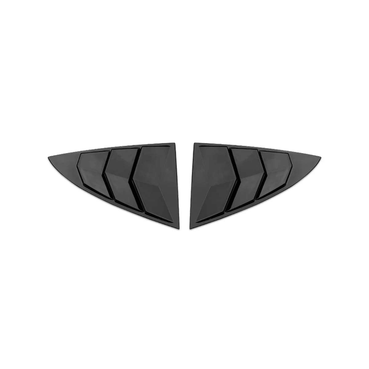 Для деталей модификации экстерьера Y-образной задней жалюзи с треугольными блестками, ярко-черный, D