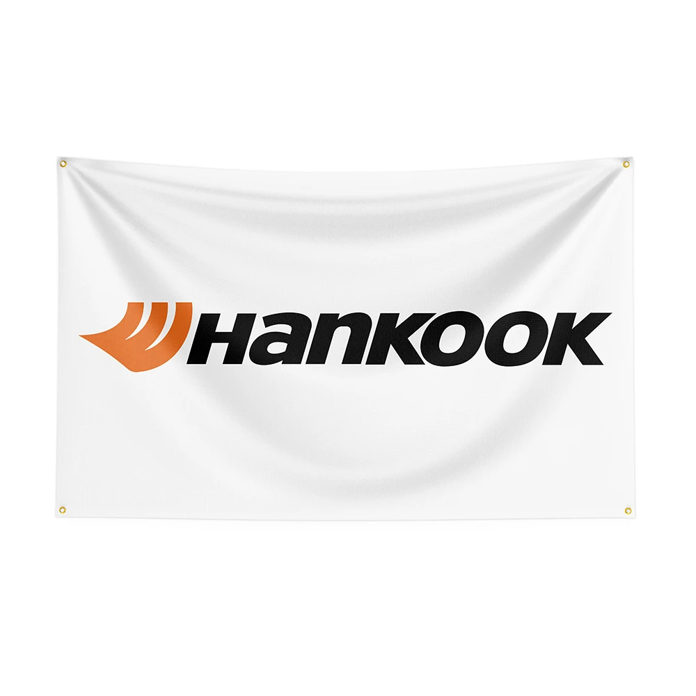 90x150 см Флаг Hankooks, баннер с принтом автомобильных запчастей из полиэстера для декора